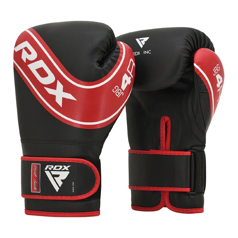 RDX Sports Robo 4B Black/Red Kids Padded Boxing Gloves